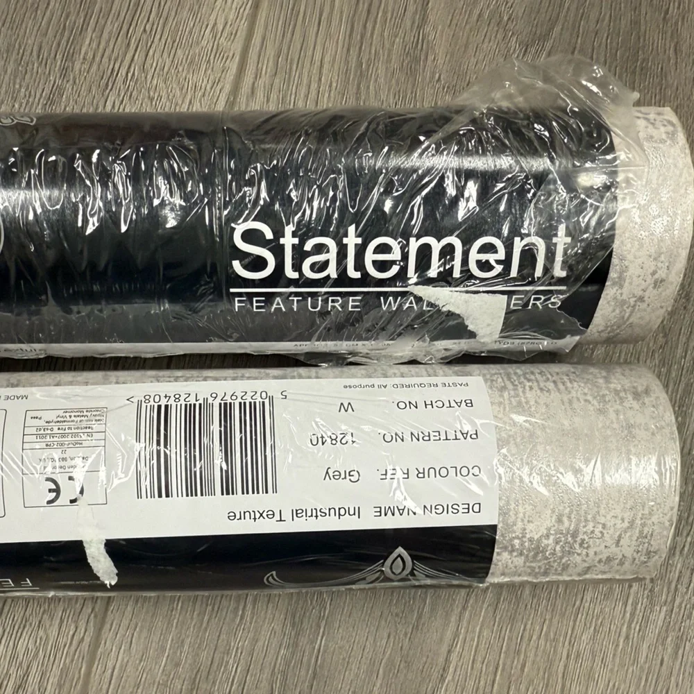 New! 2 rolls Industrial Texture Wallpaper-Gray by Holden Pattern 12840 Batch W